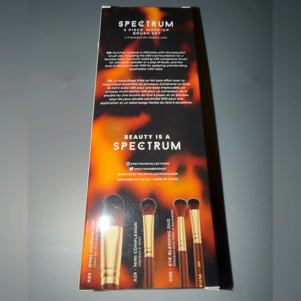SPECTRUM Pantherine 3 Piece Makeup Brush Set